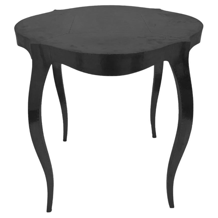 Smooth Antq. White Bronze Round Table – Cabriole Leg, Paul Mathieu