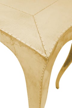 Smooth Brass Console Table – Hollywood Regency Cabriole Leg Hall Table