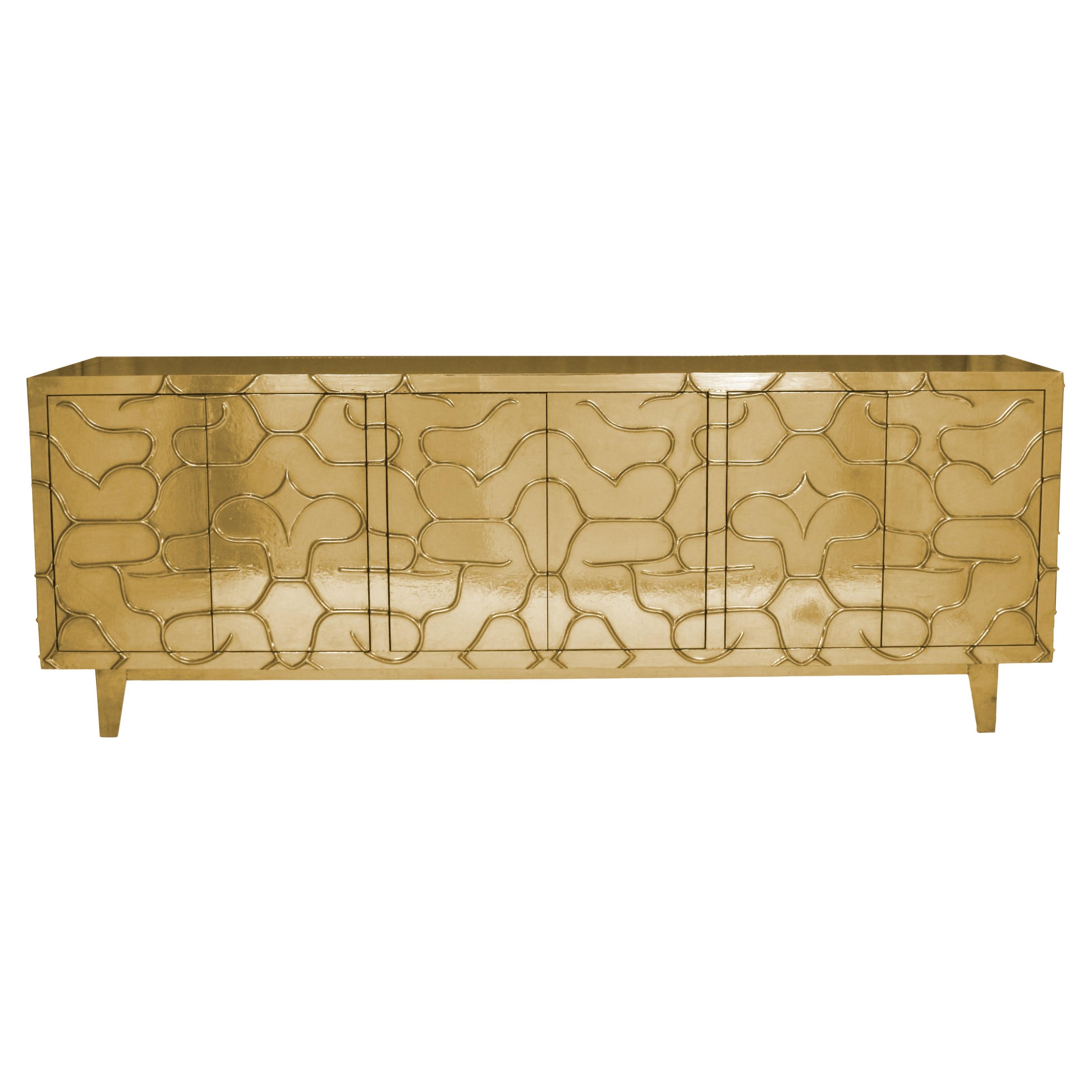 Smooth Brass Mystique Sideboard – Stephanie Odegard, Handmade
