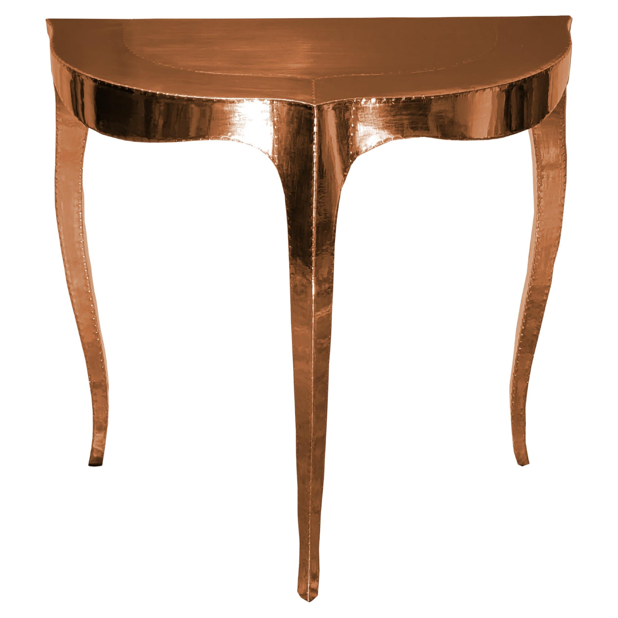 Smooth Copper Demi Console Table – Louise Half Moon, Paul Mathieu