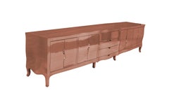 Smooth Copper Louise Long Credenza, 120" – Cabriole Leg Sideboard, Paul Mathieu