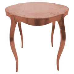 Smooth Copper Louise Round Table – Hollywood Regency Cabriole