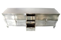 Smooth Copper Louise Sideboard – Cabriole Leg Credenza, Paul Mathieu