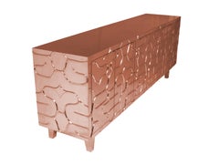 Smooth Copper Mystique Credenza – Hand-Sculpted Sideboard