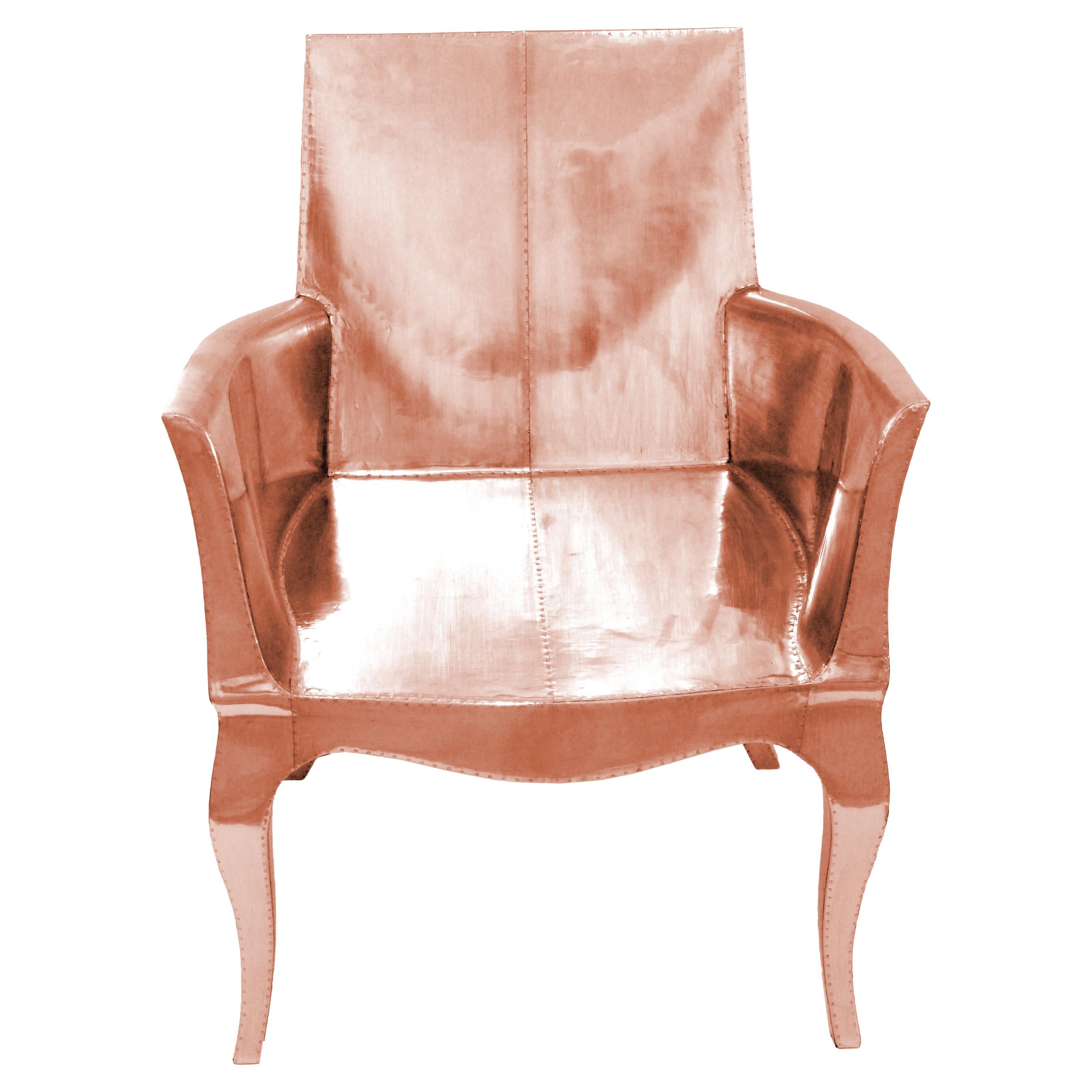 Smooth Copper Side Chair – Hollywood Regency Cabriole Leg Club Chair