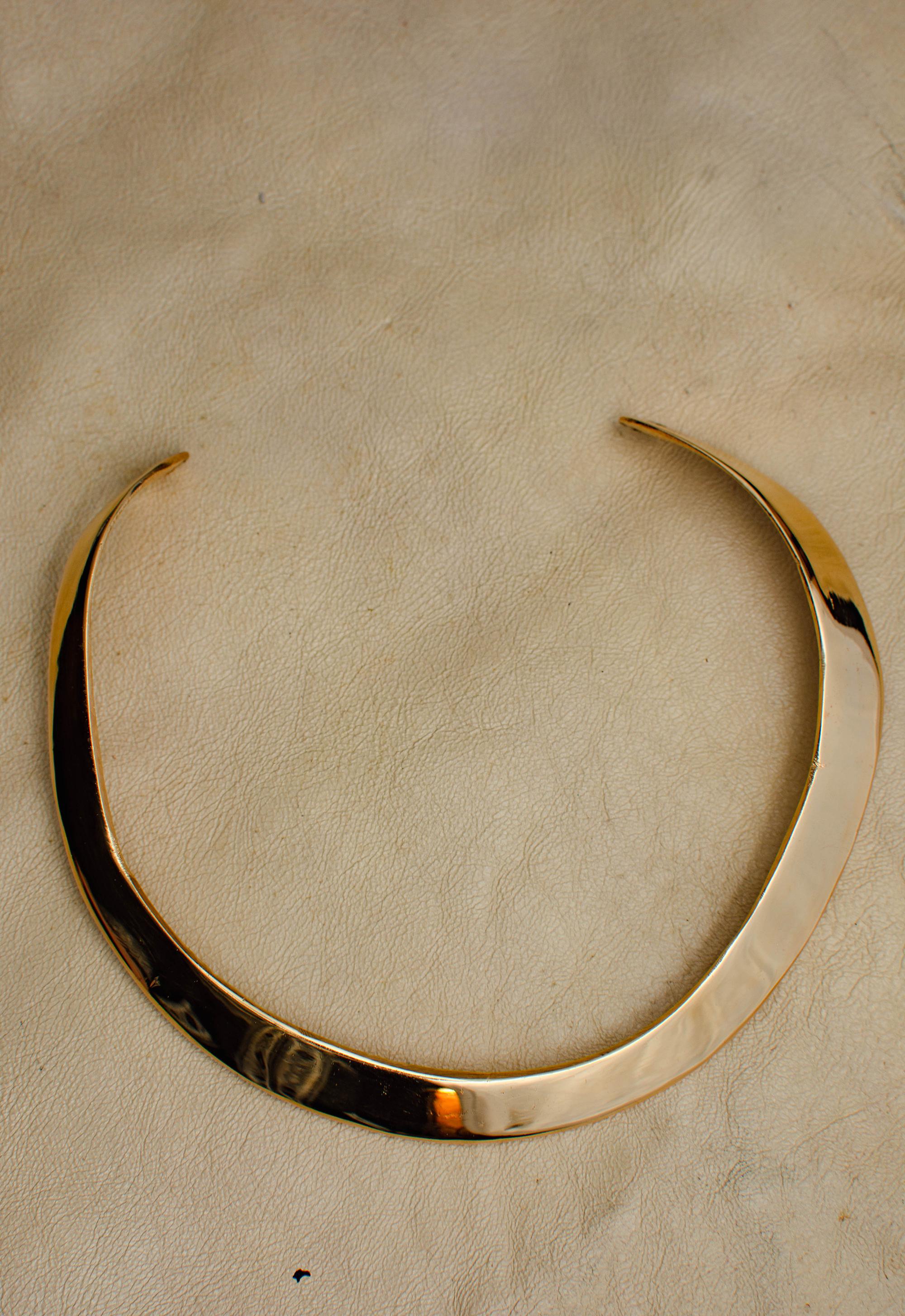 brass choker necklace