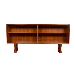 Smooth Rounded Edges Danish Teak Sideboard with Optional Display Top