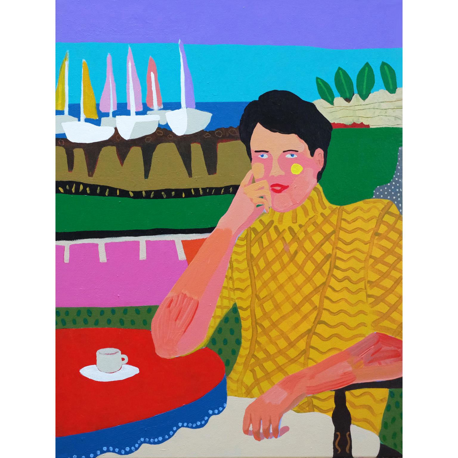Modern 'Smooth Sailing' Portrait Painting by Alan Fears Pop Art