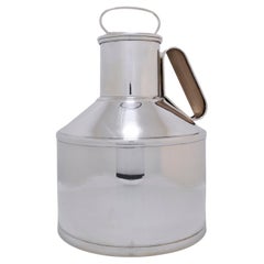 Smooth Silver Pitcher with Wooden Handle by Argenteria Fiorentina (1900)