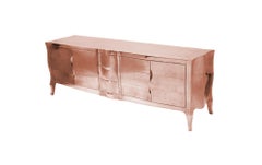 Smooth White Bronze Buffet – Louise Cabriole Leg Credenza, Handmade