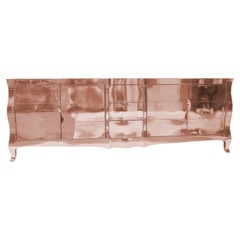 Smooth White Bronze Buffet – Louise Cabriole Leg Credenza, Handmade