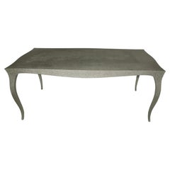Smooth White Bronze Louise Dining Table – Hollywood Regency Cabriole