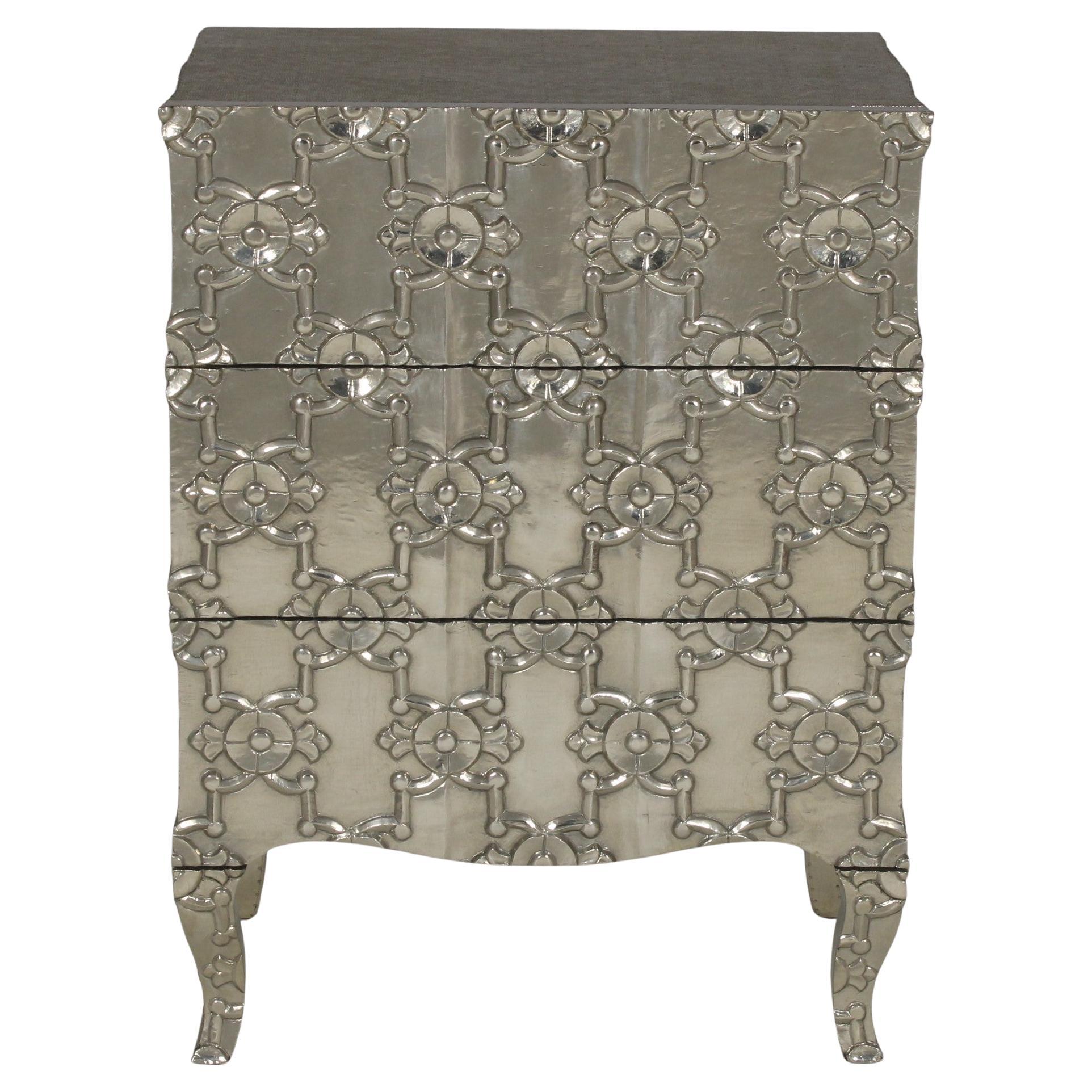 Smooth White Bronze Louise Dresser – Carved Demi Semainier, Paul Mathieu