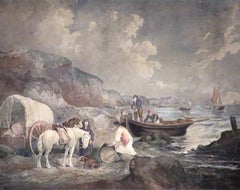 Mezzotint du XVIIIe siècle d'après George Morland (1763-1804)