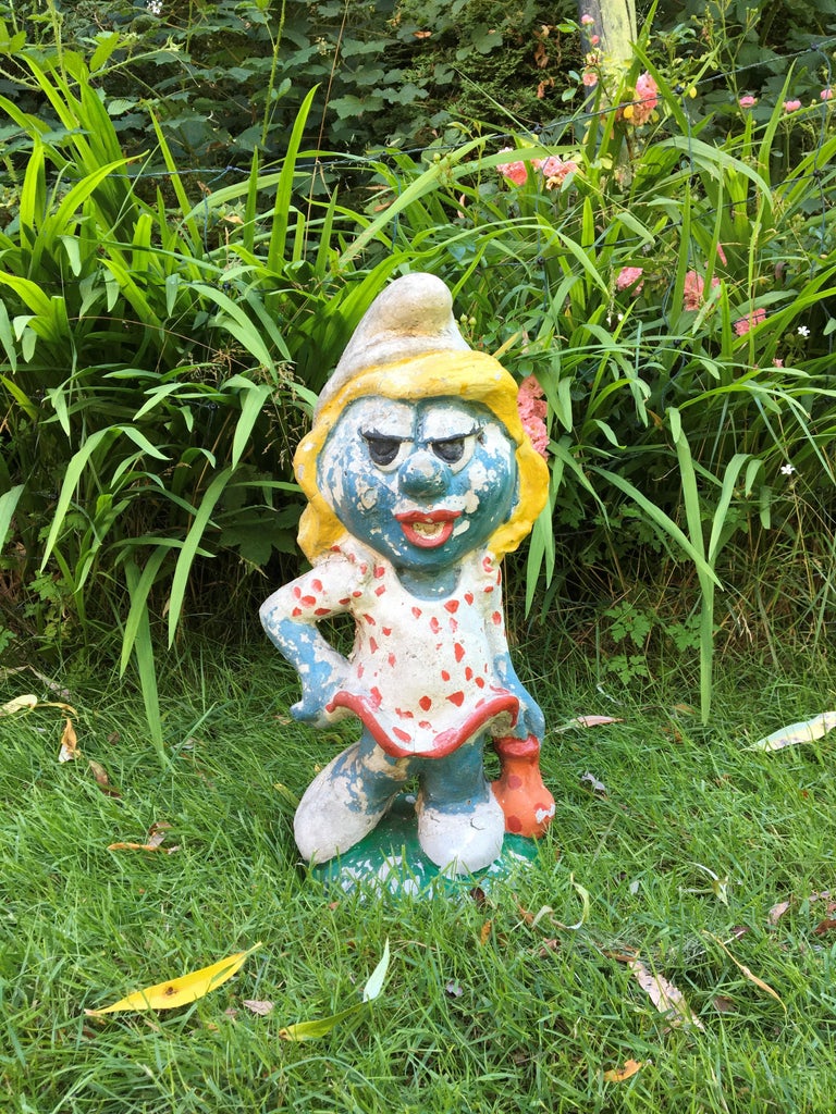 Smurfette, Smurfs Vintage Garden Statue For Sale at 1stDibs smurf