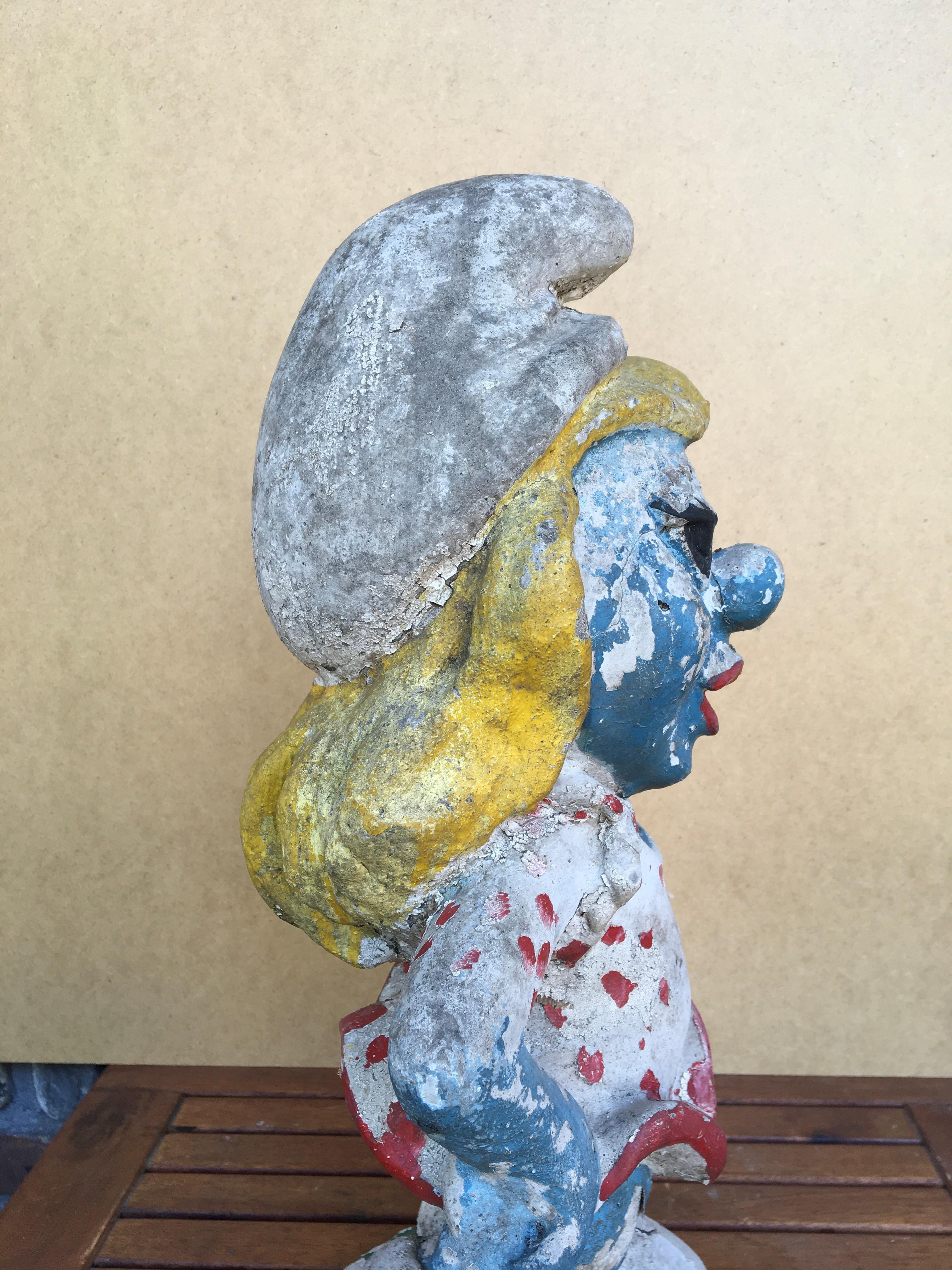 Smurfette, Smurfs Vintage Garden Statue In Good Condition In Antwerp, BE