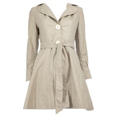 Smythe Beige Cintura Button Down Trench Coat Taglia S