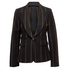 Schwarz-braun gestreifter Blazer aus Wolle von Smythe