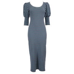 Smythe - Vestito midi a righe blu taglia S