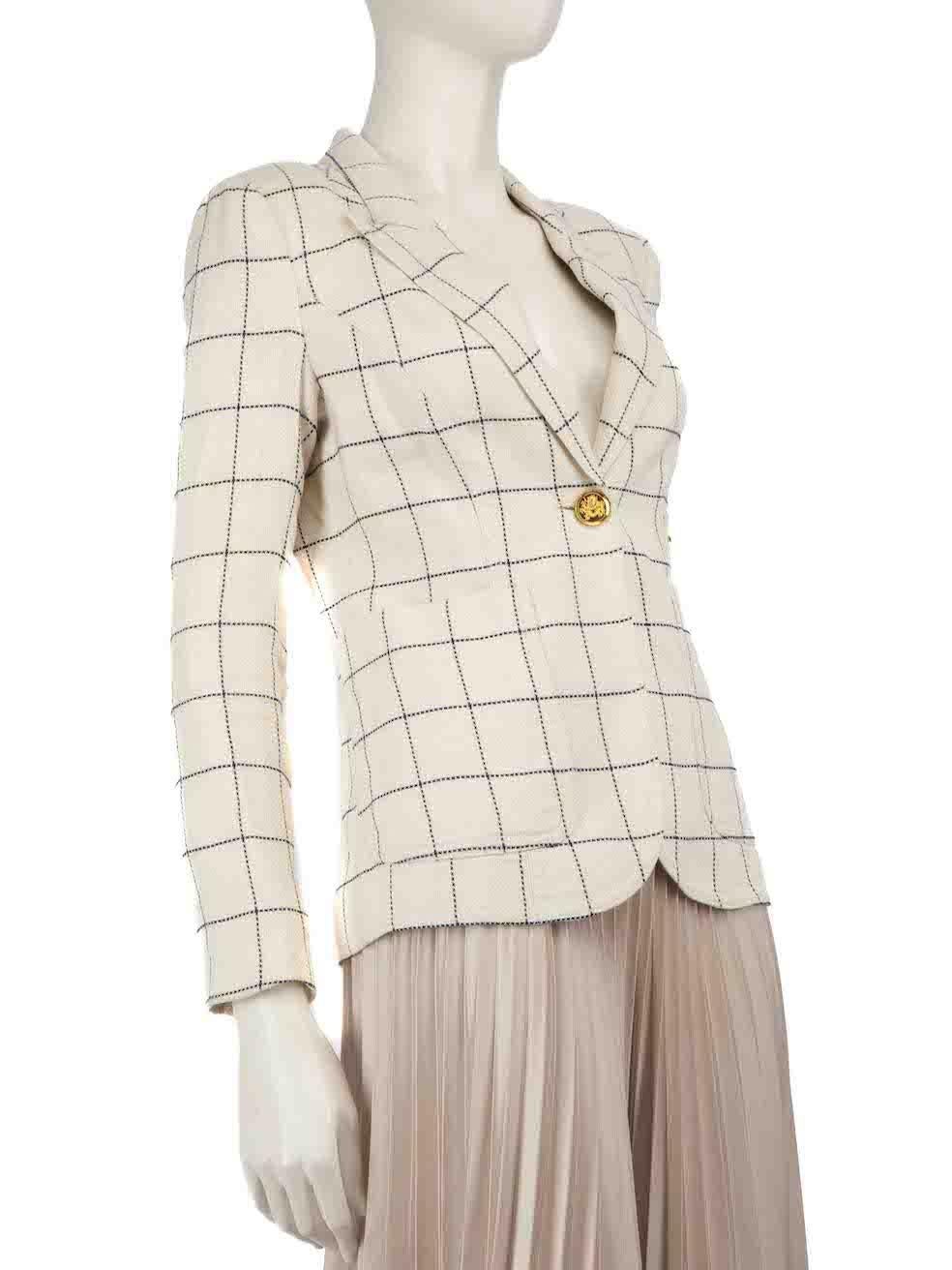 CONDITION is Good. Minor wear to jacket is evident. Light discolouration, cracking of leather on right elbow patch and minor discolouration of left elbow patch on this used Smythe designer resale item. This item is missing a sizing and material