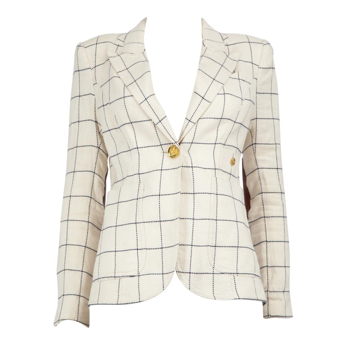 Smythe Ecru, blazer à carreaux, taille XS en vente