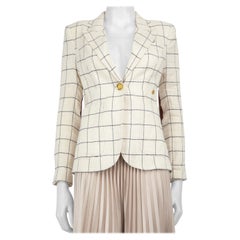 Smythe Blazer ecru a quadri taglia XS