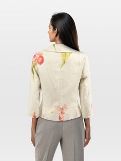Smythe Floral Cropped Single Breasted Jacket Size S