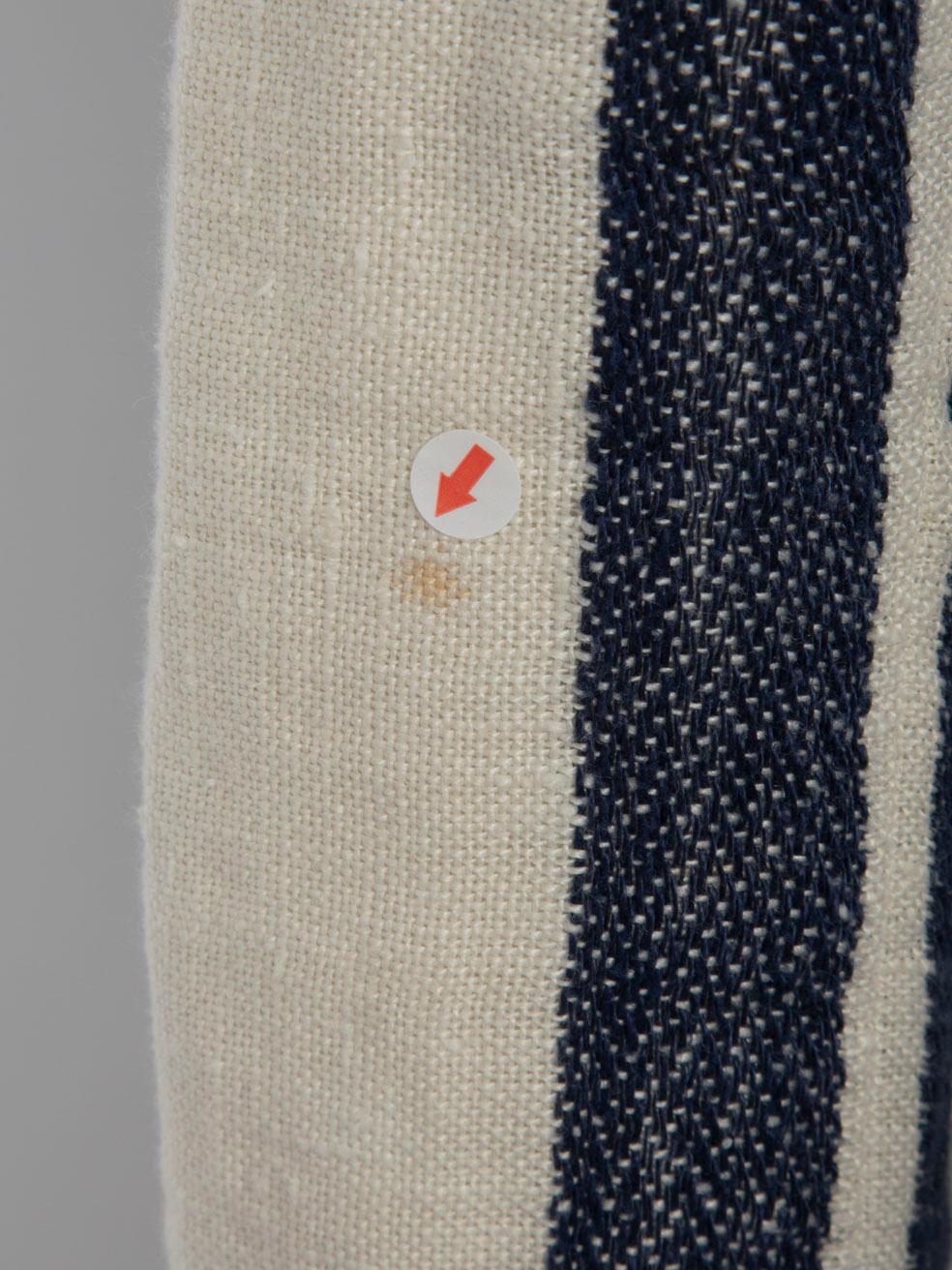 Donna Smythe Blazer monopetto a righe in lino, taglia M. in vendita