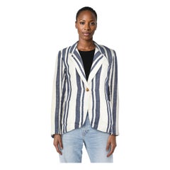Smythe Blazer monopetto a righe in lino, taglia M.