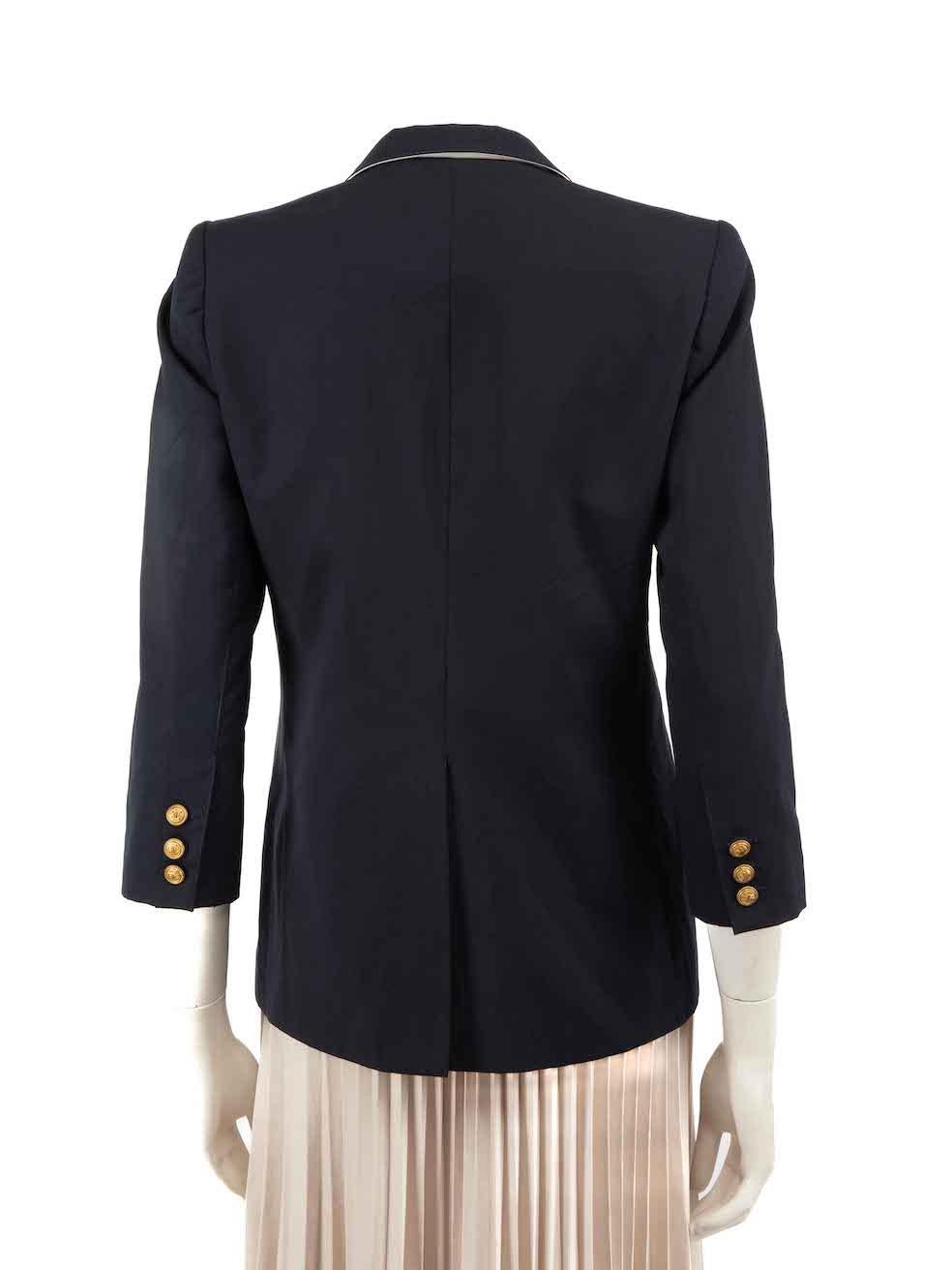 Noir Smythe Navy Tailored Blazer croisé taille S en vente