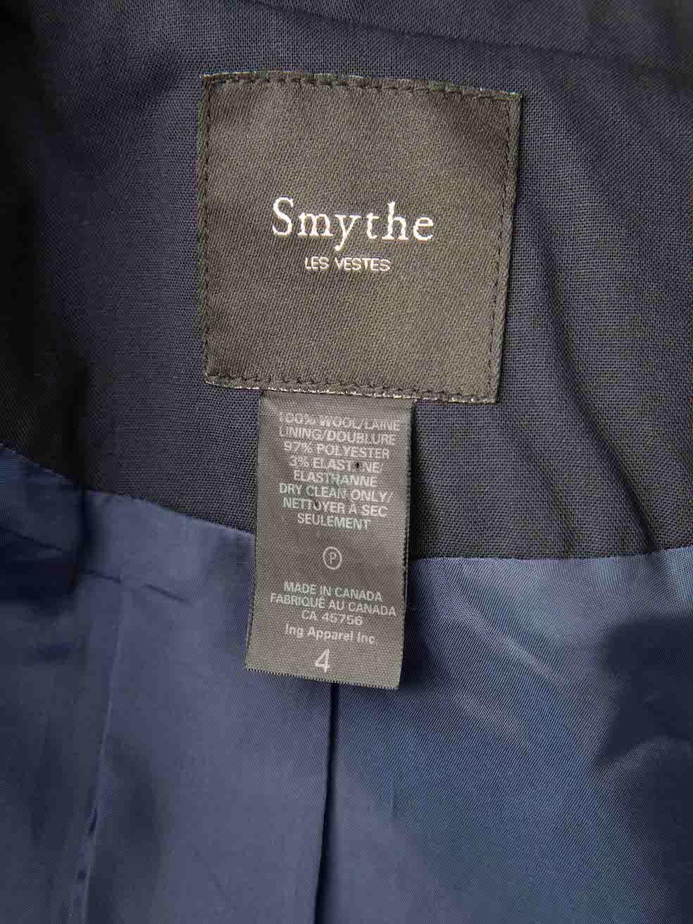 Smythe Navy Tailored Blazer croisé taille S en vente 2