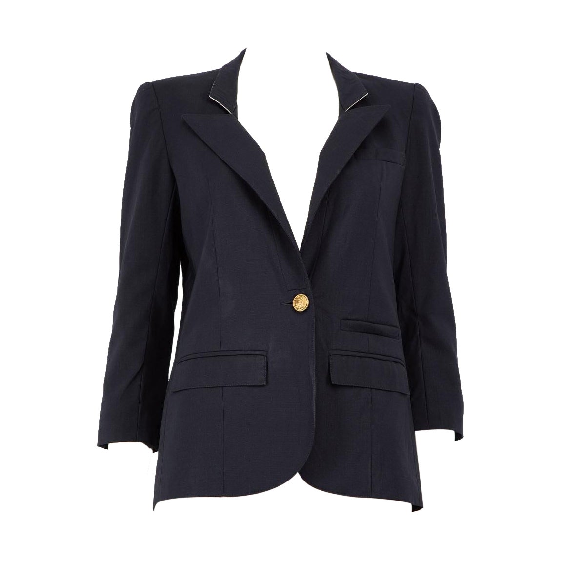 Smythe Marineblauer maßgeschneiderter einreihiger Blazer Größe S