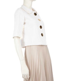 Smythe White Linen Cropped Jacket Size L