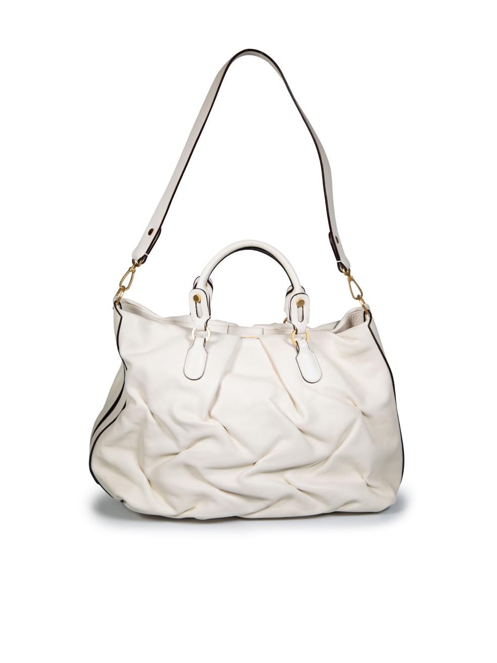 Smythson Beige Leather Medium Handbag In Good Condition In London, GB