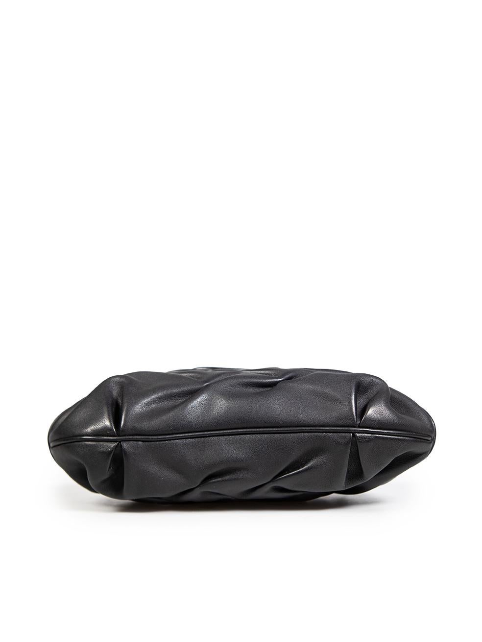 Women's Smythson Black Leather Frame Clutch