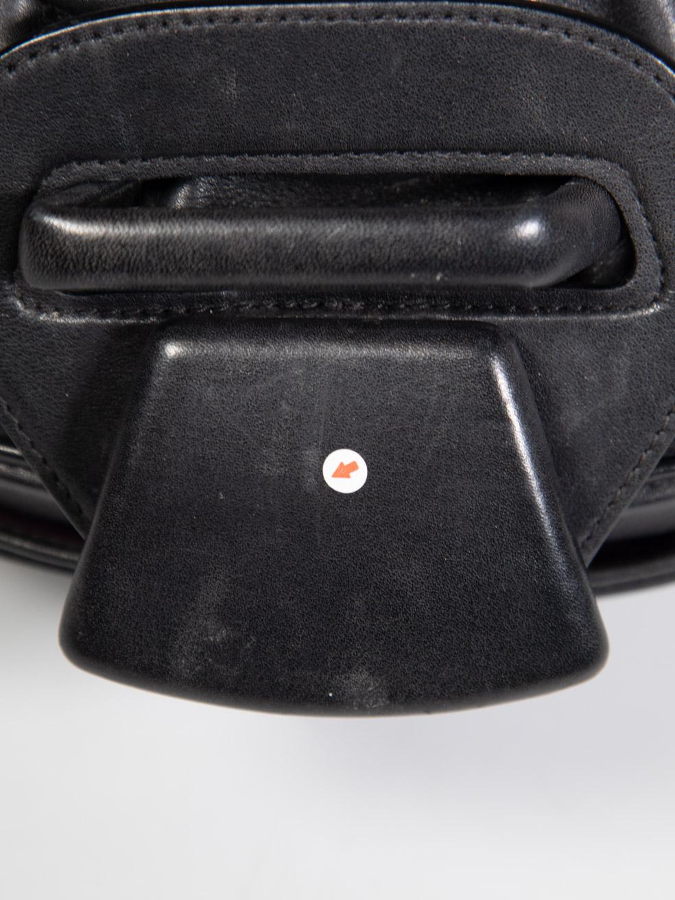 Smythson Black Leather Frame Clutch 4
