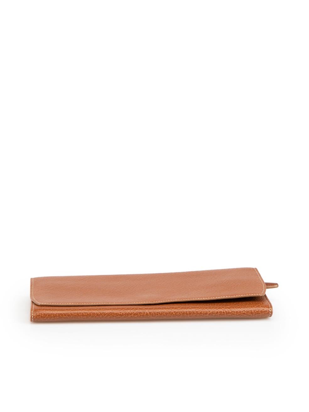 Women's Smythson Brown Leather Travel Wallet