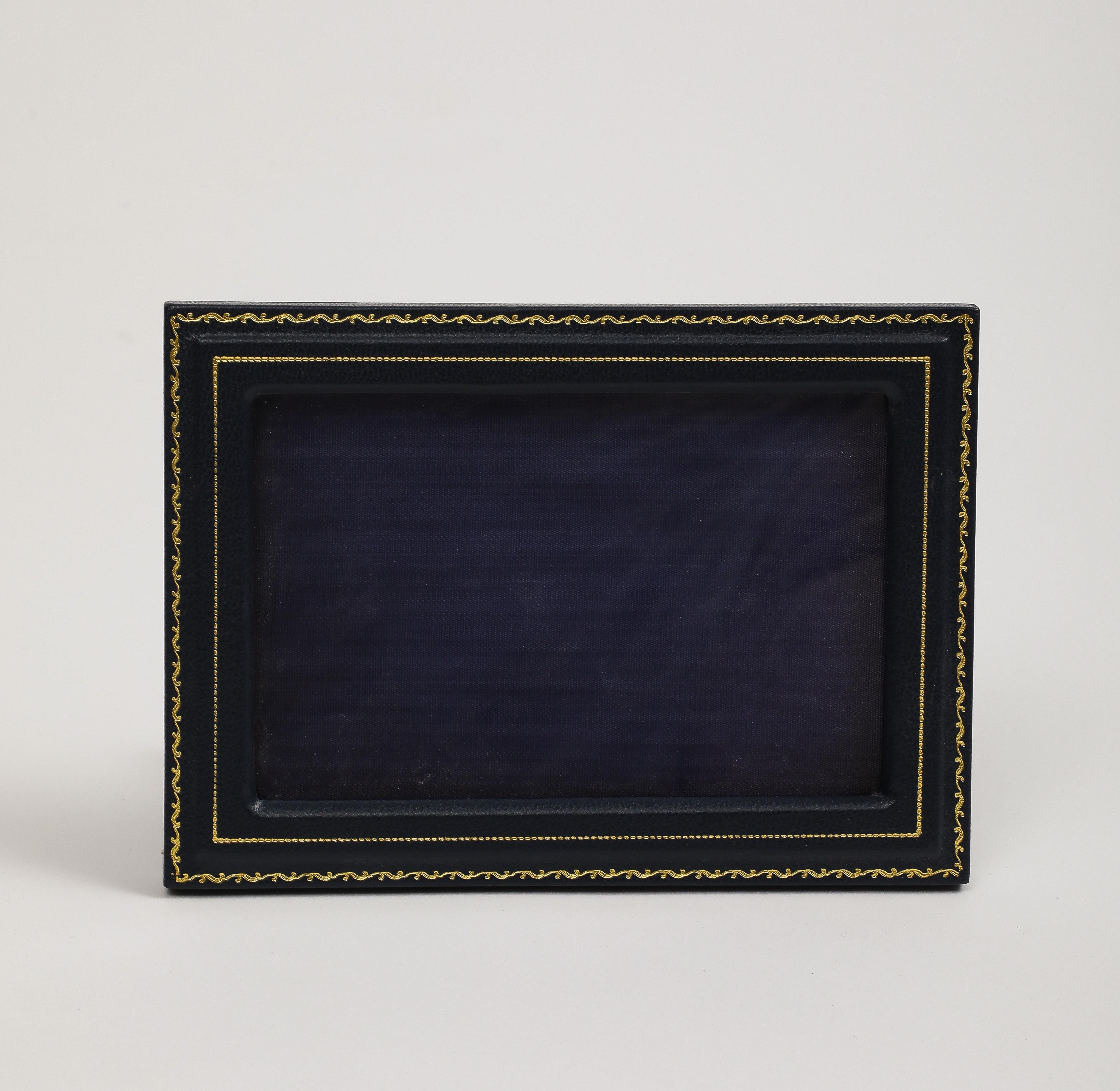 20th Century Smythson English Leather Picture Frame For Sale