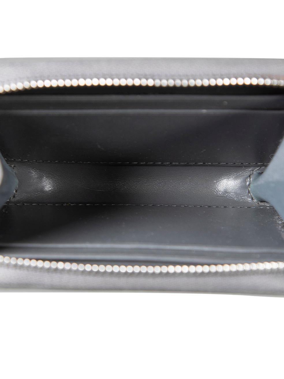 Smythson Grey Leather Zip Wallet For Sale 1