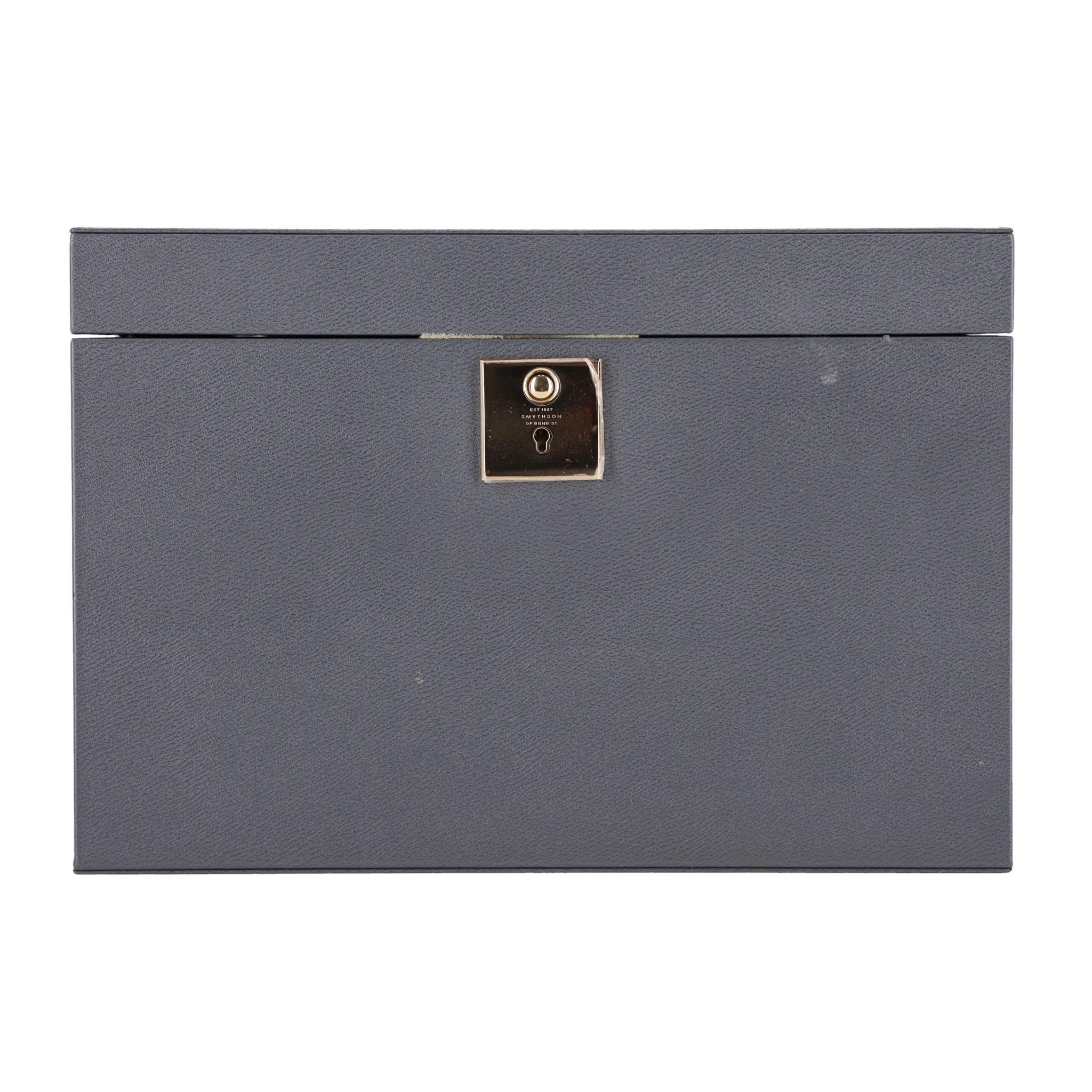 Gray Smythson Grosvenor Leather Rotary Watch Box For Sale