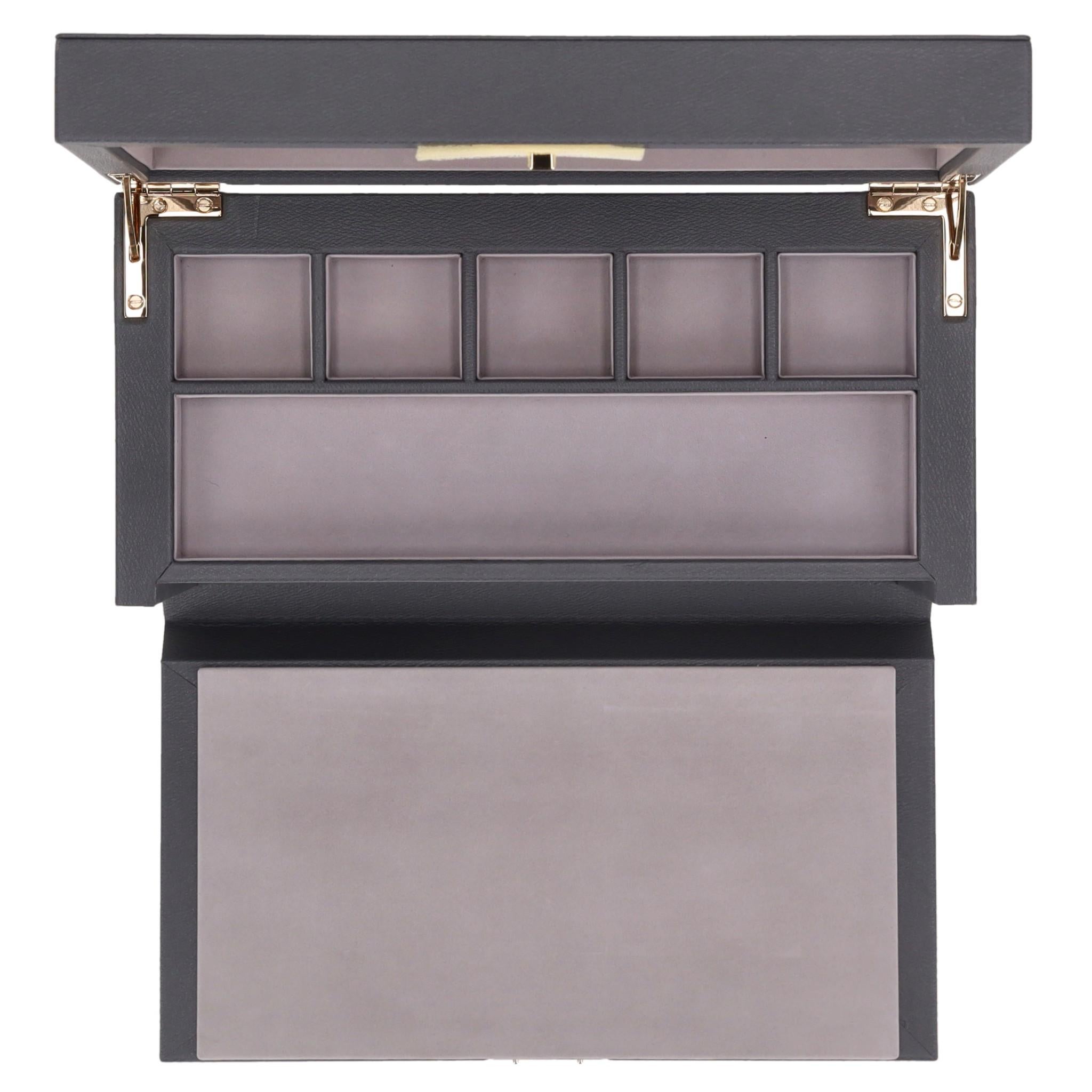 Smythson Grosvenor Leather Rotary Watch Box For Sale 1