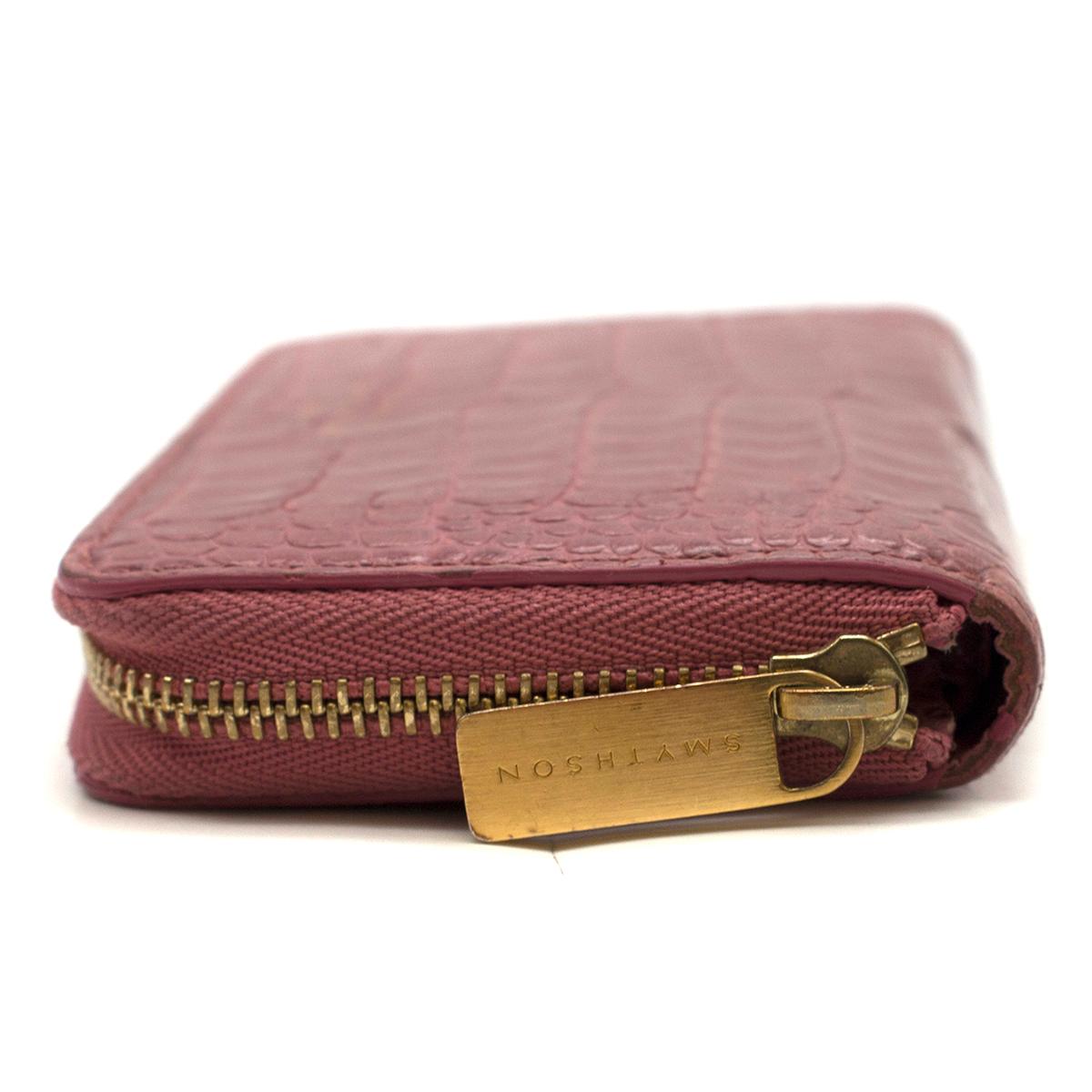pink leather coin purse