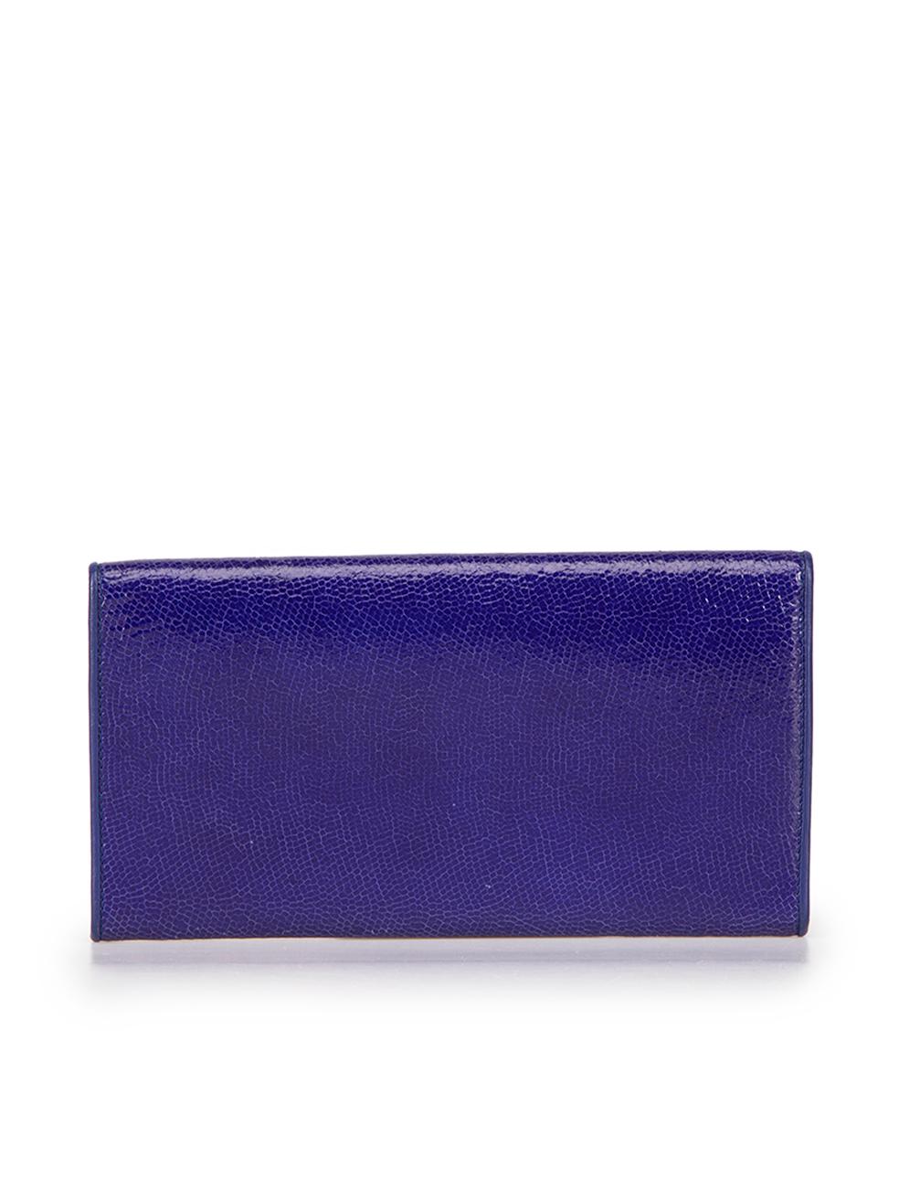 Smythson Purple Leather Bifold Travel Wallet In Excellent Condition In London, GB