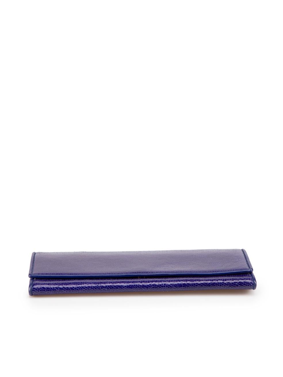 Women's Smythson Purple Leather Bifold Travel Wallet