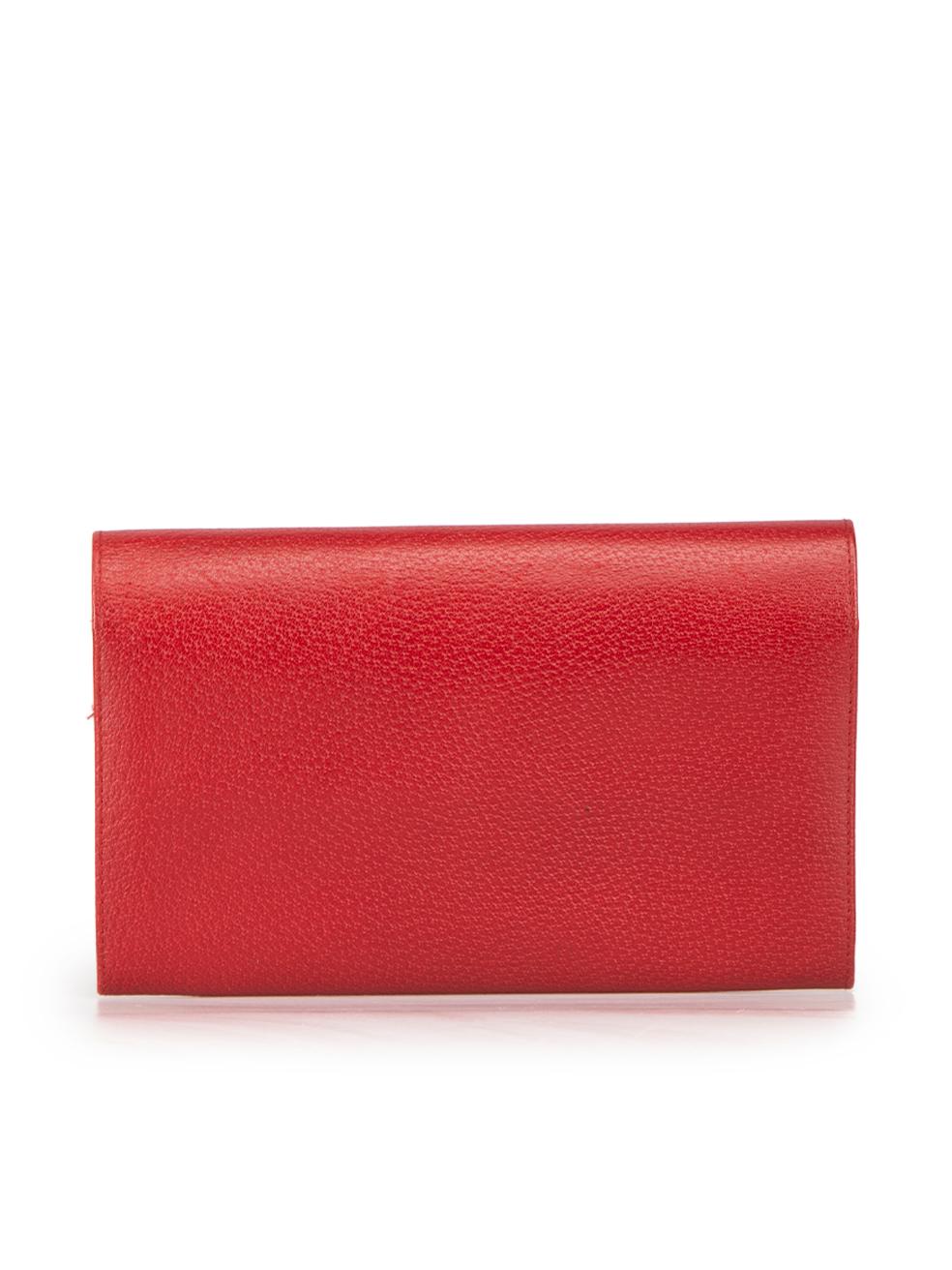 Smythson Red Leather Bifold Travel Wallet In Excellent Condition For Sale In London, GB