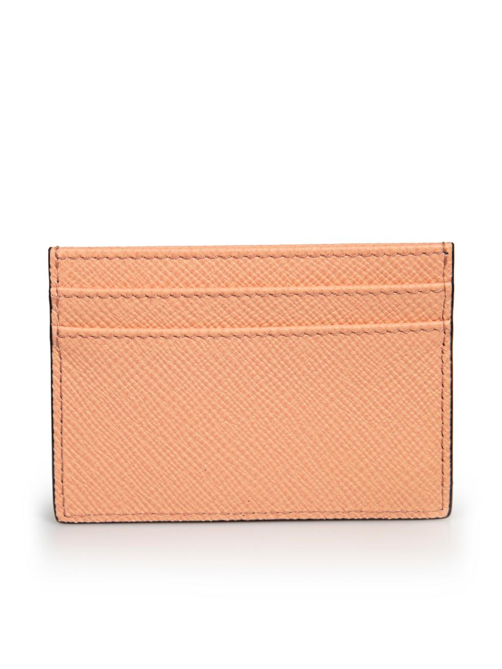 Smythson Salmon Pink Leather Cardholder In New Condition For Sale In London, GB
