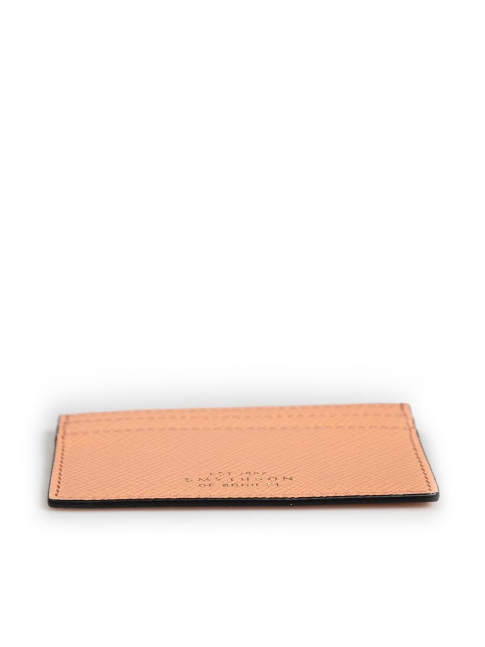 Women's Smythson Salmon Pink Leather Cardholder For Sale