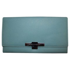 Smythson Sky Blue Leather Wallet in Box