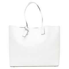 Smythson Weiße Leder-Tragetasche