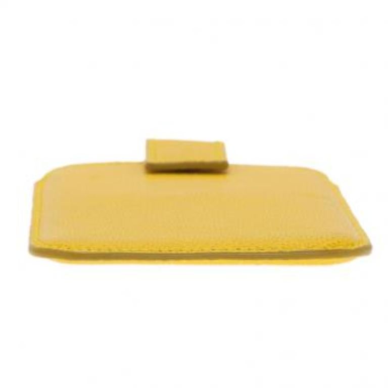 Custodia per telefono in pelle gialla Smythson in vendita 2